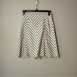 LOFT A-Line Striped Skirt Size 0
